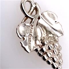 James Avery Retired Grape on a Vine Sterling Silver Charm